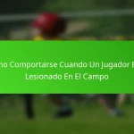 Cómo Comportarse Cuando Un Jugador Está Lesionado En El Campo