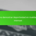 Cómo demostrar deportividad en rivalidades intensas