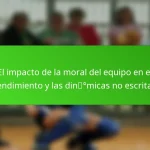 El impacto de la moral del equipo en el rendimiento y las dinámicas no escritas