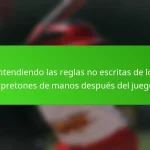 Entendiendo las reglas no escritas de los apretones de manos después del juego