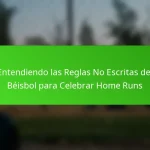 Entendiendo las Reglas No Escritas del Béisbol para Celebrar Home Runs