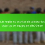 Las reglas no escritas de celebrar las victorias del equipo en el béisbol