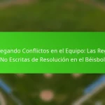 Navegando Conflictos en el Equipo: Las Reglas No Escritas de Resolución en el Béisbol