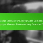 Reglas No Escritas Para Apoyar a los Compañeros de Equipo, Manejar Desacuerdos y Celebrar Éxitos