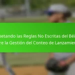 Respetando las Reglas No Escritas del Béisbol sobre la Gestión del Conteo de Lanzamientos